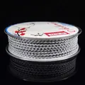 Corda intrecciata argentata da 2,5 mm a quattro fili per gioielli fai da te e artigianato - Grigio chiaro