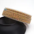 1.5mm multi-color hand-twisted cotton cord with gold metallic thread for DIY jewelry - Approximately 0.8mm / Multicolor Gold Mixed (77)