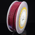 2.0mm Milan cord with gold thread in burgundy color for DIY handmade jewelry making - Approx. 2.0mm / 8m/Roll / Rose Red