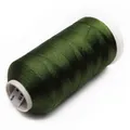 Carrete de hilo de imitación de seda verde oscuro de 3 hebras para borlas y bordado manual - 3 cabos / Verde Militar (45#)