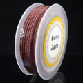 2.0mm brown and gold thread braided milanese cord on spool for DIY jewelry making crafts - Approx. 2.0mm / 8m/Roll / Watermelon red