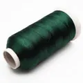 Hilo de seda de hielo verde oscuro premium de 3 cabos para borlas y bordados artesanales DIY - 3 cabos / Verde Oscuro (44#)