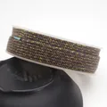 Premium 1.5mm brown cotton cord mixed with gold metallic thread for DIY jewelry necklaces - Approximately 0.8mm / 83# (Brown Gold Mixed)