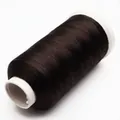 Bobina de hilo de seda de hielo marrón oscuro para borlas DIY y bordado de alta calidad - 3 cabos / Café Oscuro