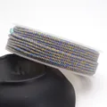 Mixed color 1.5-2.0mm twisted cotton cord with gold thread for DIY jewelry making - Approximately 0.8mm / 87 (Mixed Blue/Brown/Gold)