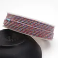 Colorful mixed cotton cord with metallic gold thread for DIY jewelry necklaces and bracelets - Approximately 0.8mm / 88# (ai-Multicolor Gold Mix)