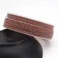 Mixed color cotton cord with metallic gold thread for DIY jewelry making 1.5mm-2.0mm - Approximately 0.8mm / 89# (ai-Red Green Gold Mix)