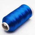 Hilo de seda de hielo azul real brillante de 3 hebras para borlas de bricolaje - 3 cabos / Azul Real (A208)