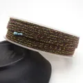 Multicolored cotton cord with gold thread for DIY hand-woven jewelry making 2.0mm - Approximately 0.8mm / 91# (Red Green Gold Mixed)