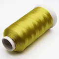 Carrete de hilo de seda de hielo verde lima de 3 cabos para borlas DIY y bordados finos - 3 cabos / Verde Oliva (16#)