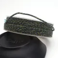 1.5mm-2.0mm dark grey and gold hand-rubbed cotton rope for DIY necklace and bracelet - Approximately 0.8mm / 94# (Black Gray Gold Mixed)