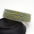 Mixed blue and yellow hand-braided cotton cord with gold thread for DIY jewelry making - Approximately 0.8mm / Blue and Yellow Mixed with Gold (95)