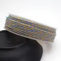 Mixed blue and gold hand-twisted cotton rope for DIY necklace and bracelet making - Approximately 0.8mm / Blue Brown Gold Mixed (96)