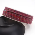 Hand-twisted cotton rope with metallic gold thread, mixed colors for DIY jewelry making. - Approximately 0.8mm / No. 99 (Red Purple Gold Mix)
