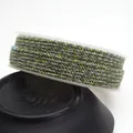 Mixed color hand-twisted cotton rope with gold thread accent for DIY jewelry making crafts - Approximately 0.8mm / 107 (Green/Gray/Gold Mixed)