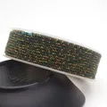 Braided multi-colored cotton cord with metallic gold thread for DIY jewelry and necklaces - Approximately 0.8mm / 112# (Mixed Green Brown Gold)