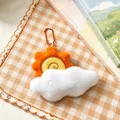Süßer Plüsch Sonnen und Wolken Schlüsselanhänger, 10cm weicher Taschenanhänger Deko - Bewölkt