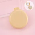 Brosse à cheveux pliable beige compacte avec miroir intégré et coussin d'air de massage - Brosse Pneumatique Jaune Simple