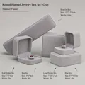 Elegant grey velvet jewelry boxes for rings, pendants, bracelets and bangles collection - Bangle Box 90*90*40mm / Gray