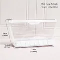 Large white transparent quilted cosmetic bag with dimensions 33x18x10.5cm and zipper. - Large Hexagon Bag / White