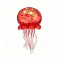 Red glitter jellyfish squishy decompression toy for stress relief and venting tool - Bag Packaging / Red Jellyfish