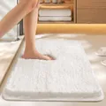 Tappeto da bagno bianco in peluche assorbente e antibatterico spesso - 50*80cm / Antibatterico / Bianco