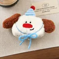 Schattige pluche hond pop haarspeld met rode neus en blauwe hoed voor meisjes accessoires - Rode Neus Puppy Pop - Haarclip