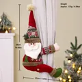 Attache de rideau Père Noël poupée décoration pour fête de Noël accessoires maison - Boucle de rideau Père Noël avec bonnet tricoté (013-A) / Voir l'image pour les dimensions