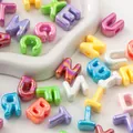 Shiny iridescent colorful acrylic alphabet beads for DIY jewelry and bracelets making - Single / Pearlescent Mixed Letters