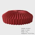 Red pleated Christmas tree collar base for festive holiday tree decoration - Pleated Style / Red