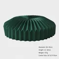 Dark green pleated Christmas tree skirt base, 60-65cm diameter for holiday tree decor - Pleated Style / Green