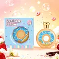 Profumo gourmand da donna con flacone e scatola a tema ciambella, formato da 100ml - 100ml / Blu (FL105)