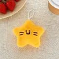 Porte-clés étoile en peluche jaune avec visage souriant et fonction de couinement - 9*9cm / Porte-clés Étoile Mignon - Siffleur