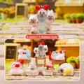 Decorative set of 7 cute cat figurines featuring 6 regular styles and 1 rare hidden style - Cat Refuses Internal Friction (A032) / Set of 6
