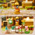 Set of 7 creative spring-themed blind box figurines with plant designs - Green Buds Twirl / Full Set (Box of 6)