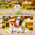 Cute white bird figurine collection in various poses for dream desktop decoration - Windswept Fur / Full Set (Box of 6)
