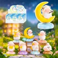 Cute sheep-themed blind box figures with moon and star accessories in a garden setting - Star Moon Twirl / Full Set (Box of 6)