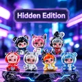 Set of 7 cyberpunk neon themed collectible blind box figures with animal hoodies - Set of 6 (Full Box) / Night Disorder (M507)