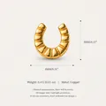 Gouden hoefijzervormige koperen hanger voor doe-het-zelf sieraden, 0,4g, maat 8mm. - Hoefijzer Charm