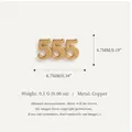 Kleiner goldfarbener Kupfer 555 Engelszahlen-Anhänger für DIY Halsketten und Armbänder Schmuckbau - Nummer 555 Charm