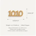 Vergoldeter Kupfer-Anhänger Nummer 1010 für DIY personalisierten Schmuck und Handwerk - Nummer 1010 Charm