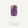 Rechteckiger facettierter violetter Kristallanhänger 5x3mm DIY Schmuck aus Kupfermetall - August Geburtsstein