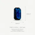 Rechteckiger blauer Kristall-Edelstein mit 5x3mm Maßen und 0,1g Gewichtsangaben - September Geburtsstein