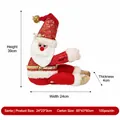 Plush Santa Claus curtain buckle doll with 39cm height for Christmas home decorations - Red Gold Stamping Santa Claus Curtain Buckle