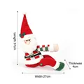 Decorative knitted Santa Claus plush curtain buckle doll, size 37x27x4cm for home decor - Red and Green Knitted Santa Claus Curtain Buckle