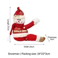 Plush Christmas snowman doll decoration curtain buckle 27cm - Red Gold Stamping Snowman Curtain Buckle