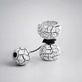 Wooden Kendama toy with black and white crackle paint finish for skill play - White Crackle Style (P0.023)