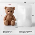 Mini bear silicone mold for DIY aromatherapy candles and soap making, 3D knitted texture - Bear Mold J-5787