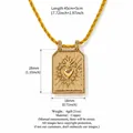 Gold plated heart tarot pendant necklace on yellow cord with detailed size and weight specs - Yellow Necklace (Without Beads)