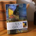 Artistic Van Gogh oil painting hardcover notebook with Café Terrace at Night design - Starry Night Notebook